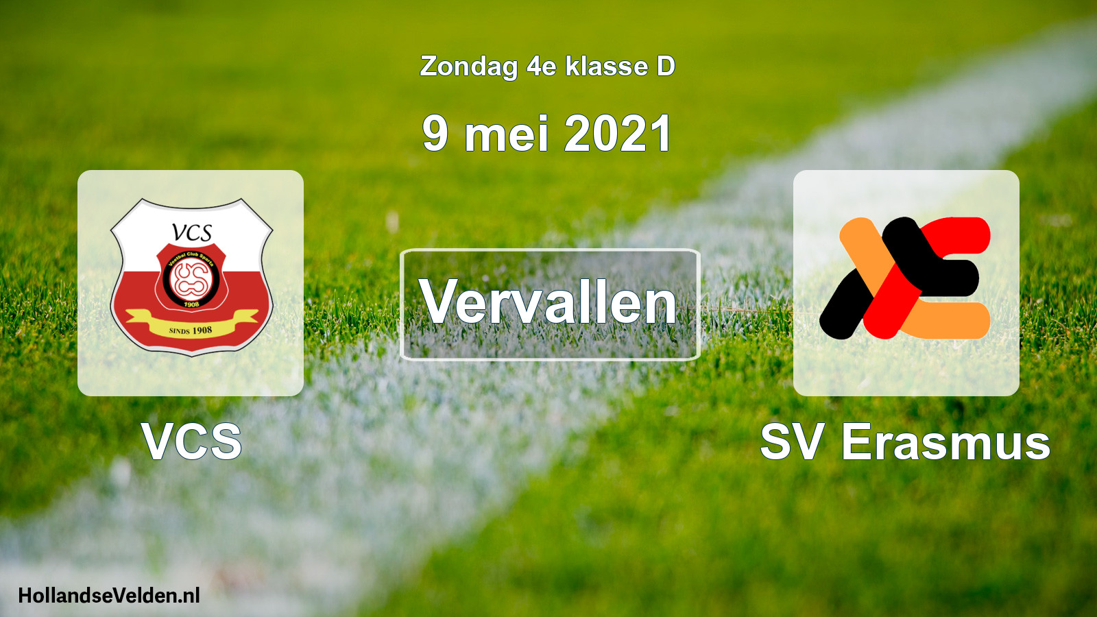 Scheduled Match: VCS - SV Erasmus (9 May 2021)