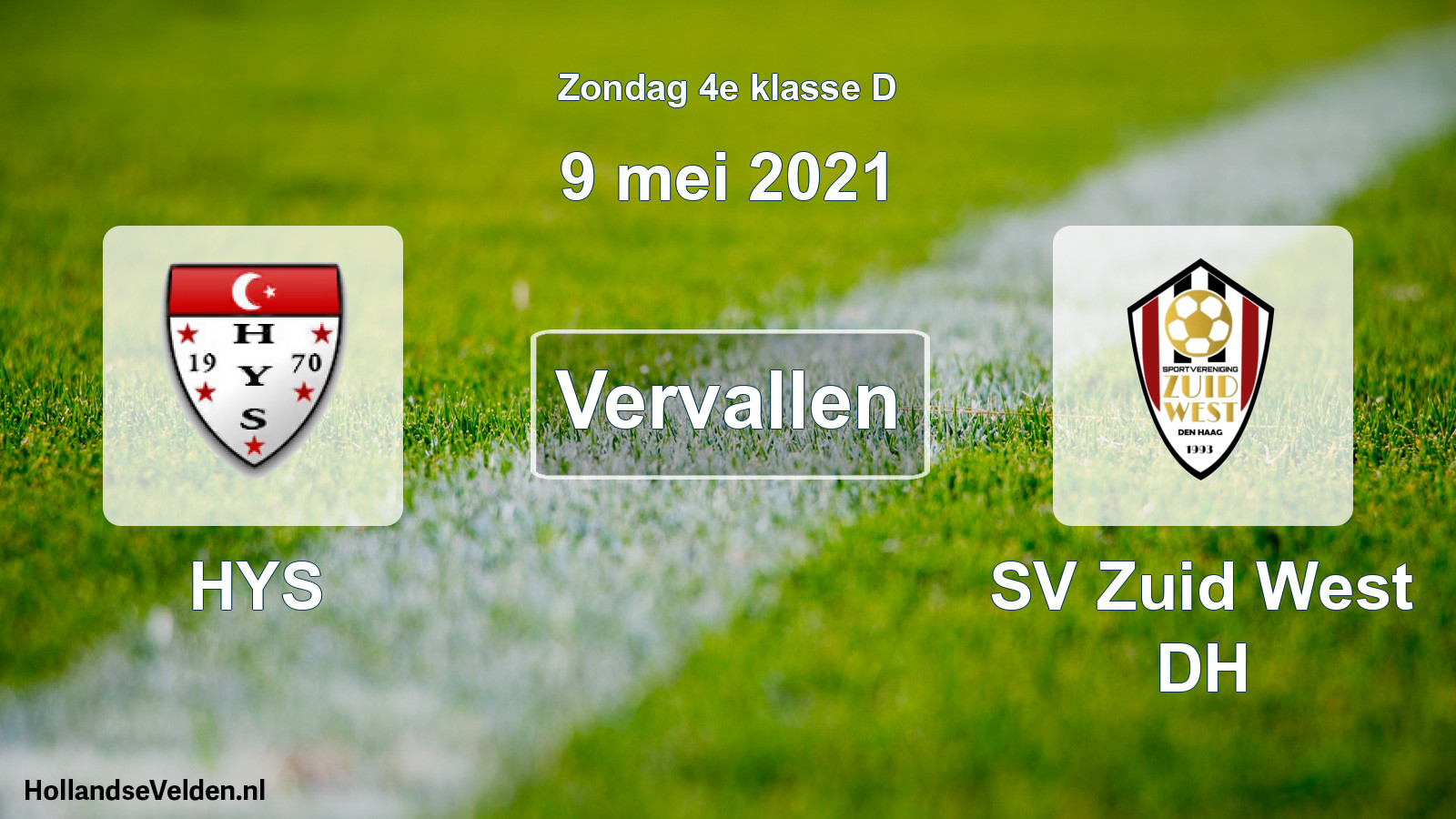 Scheduled Match: HYS - SV Zuid West DH (9 May 2021)