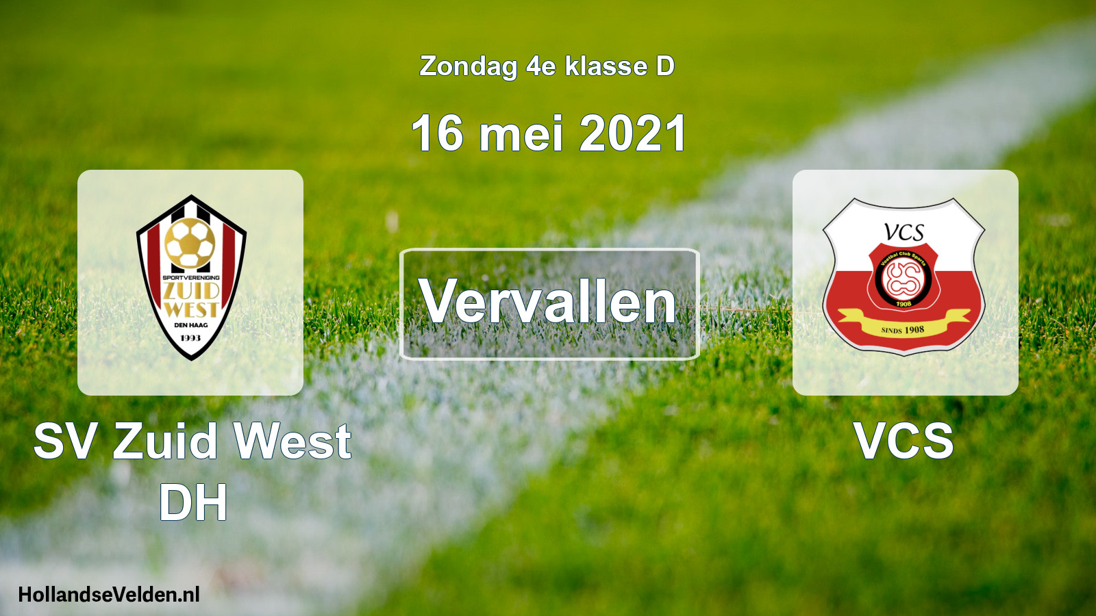 Scheduled Match: SV Zuid West DH - VCS (16 May 2021)