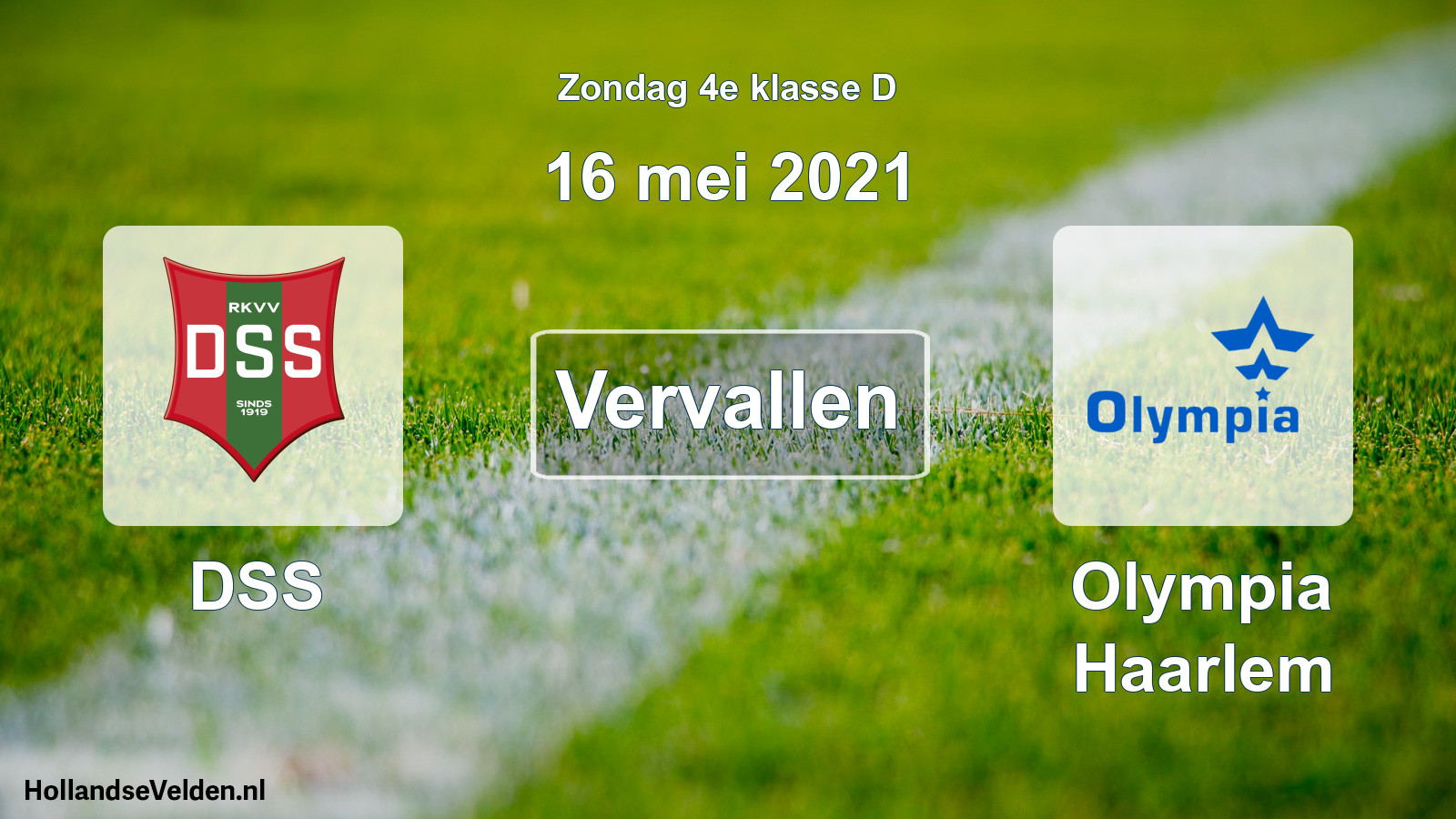 Scheduled Match: DSS - Olympia Haarlem (16 May 2021)