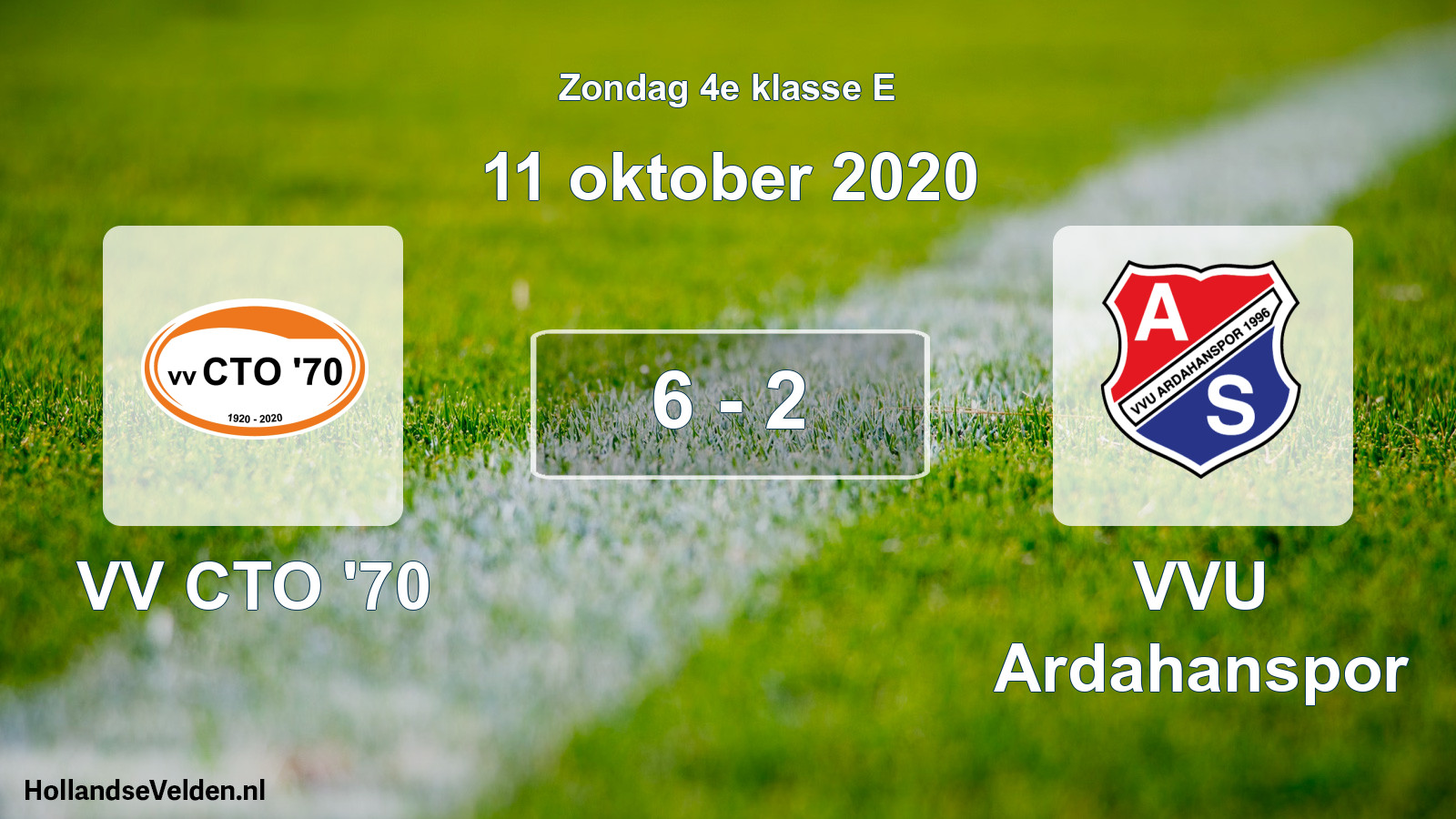Total number of matches played: VV CTO '70 - VVU Ardahanspor 6 - 2 (11 October 2020)