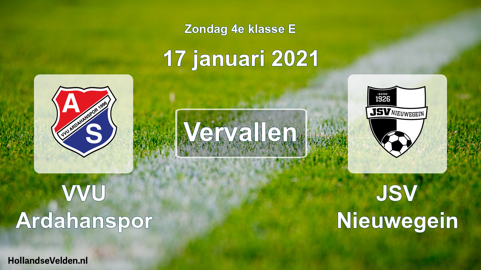 Scheduled Match: VVU Ardahanspor - JSV Nieuwegein (17 January 2021)