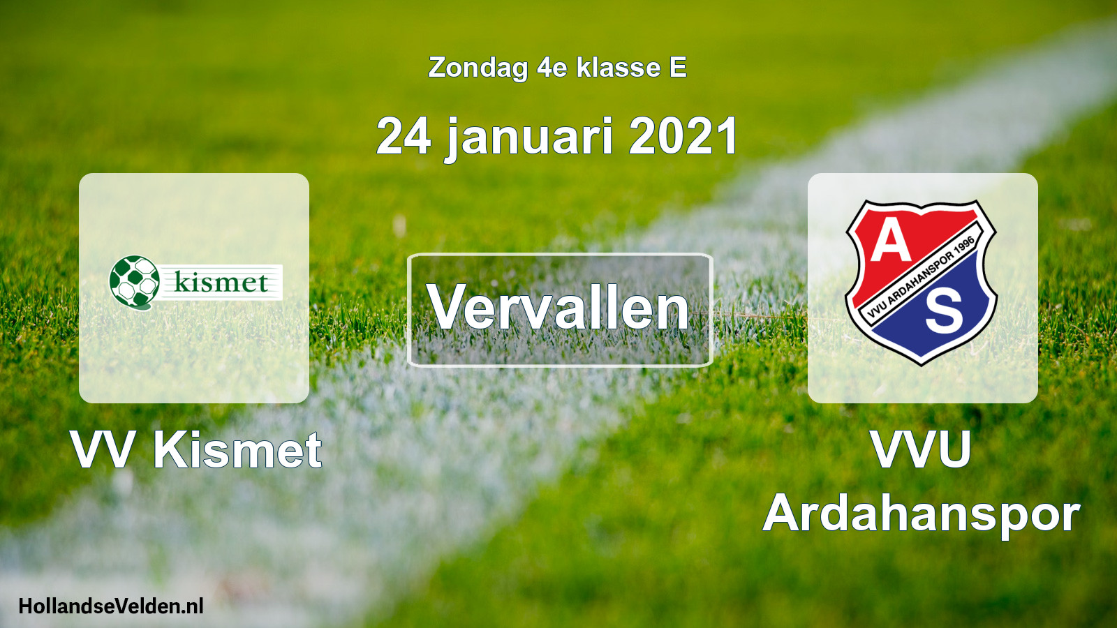 Scheduled Match: VV Kismet - VVU Ardahanspor (24 January 2021)