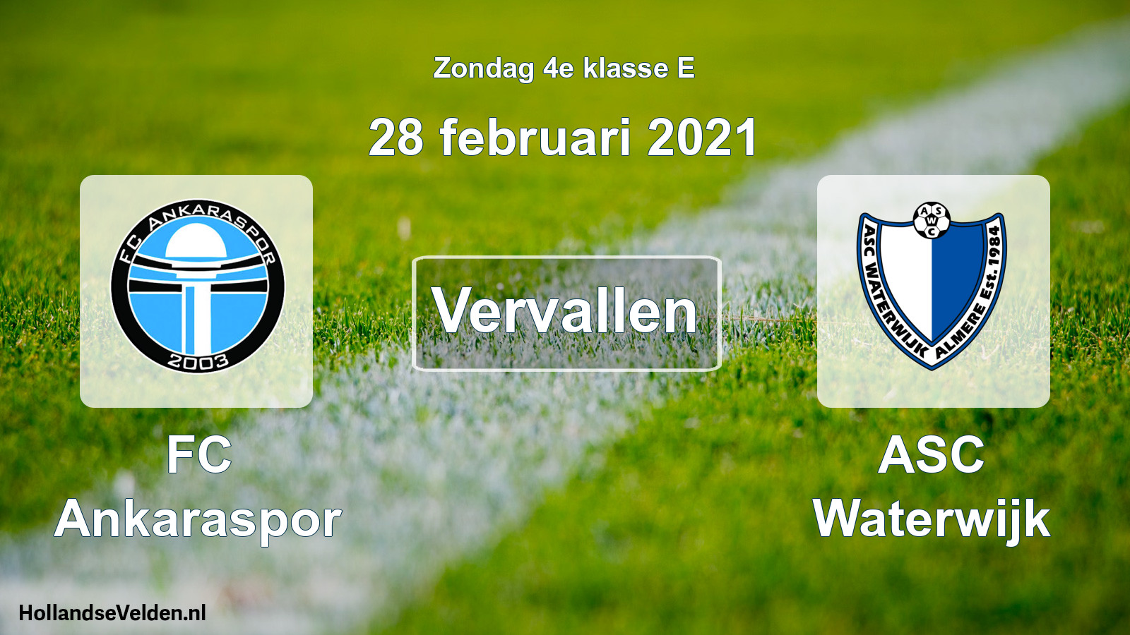 Scheduled Match: FC Ankaraspor - ASC Waterwijk (28 February 2021)