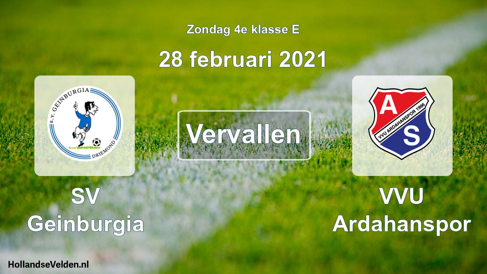 Scheduled Match: SV Geinburgia - VVU Ardahanspor (28 February 2021)