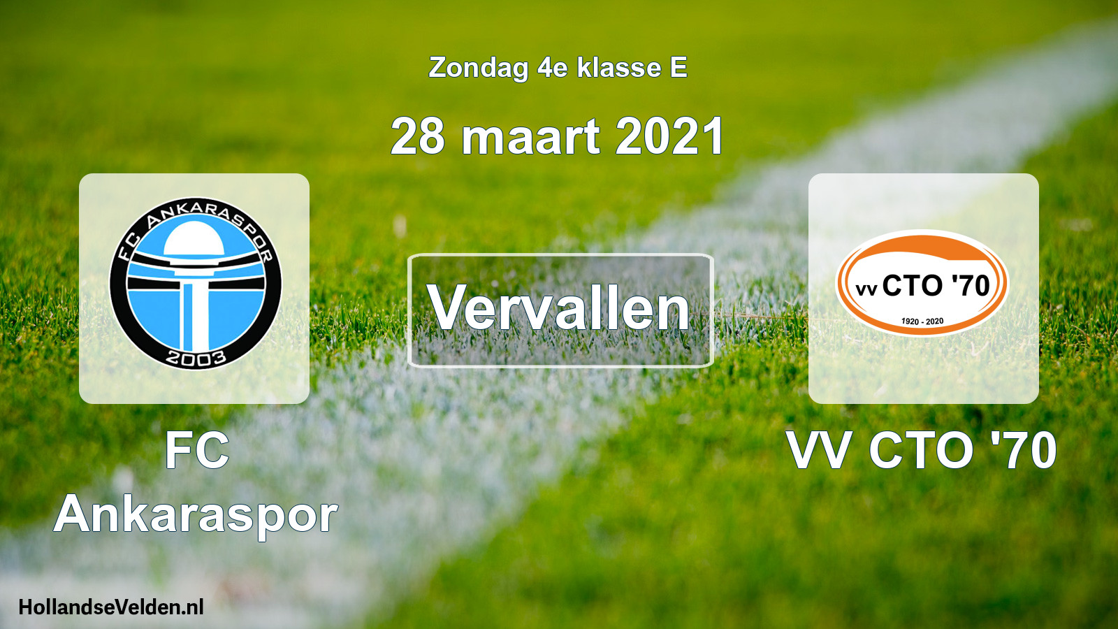 Scheduled Match: FC Ankaraspor - VV CTO '70 (28 March 2021)