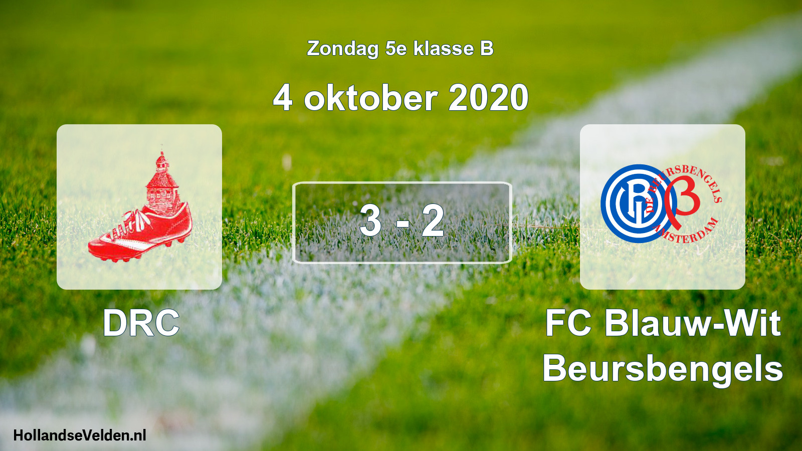 Total number of matches played: DRC - FC Blauw-Wit Beursbengels 3 - 2 (4 October 2020)