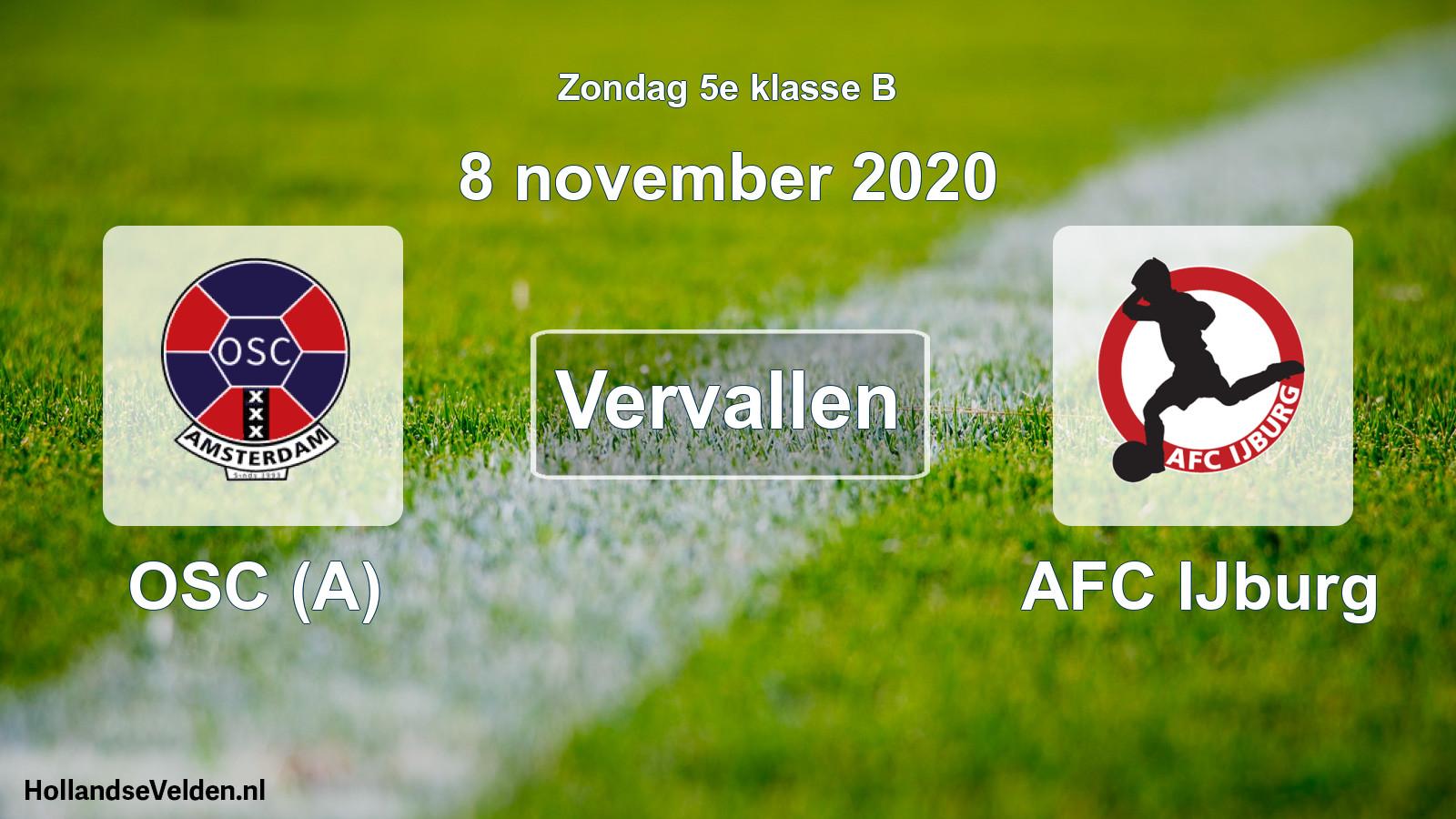Scheduled Match: OSC (A) - AFC IJburg (8 November 2020)