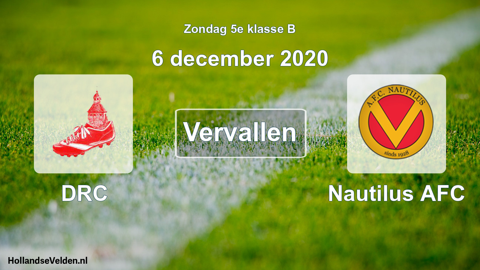 Scheduled Match: DRC - Nautilus AFC (6 December 2020)