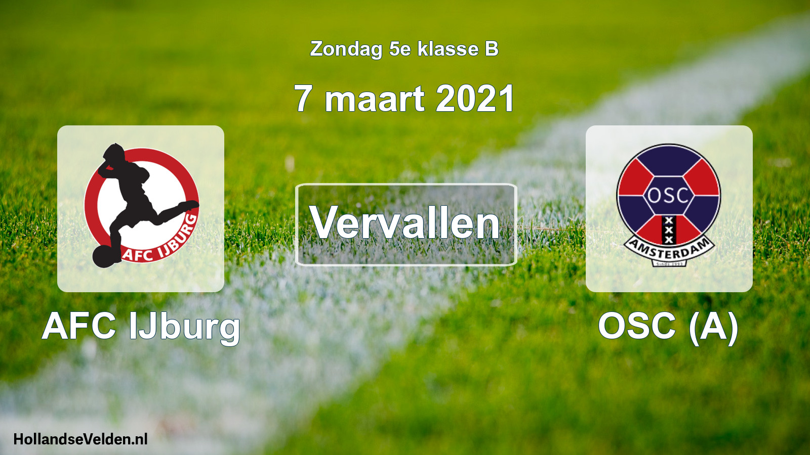 Scheduled Match: AFC IJburg - OSC (A) (7 March 2021)