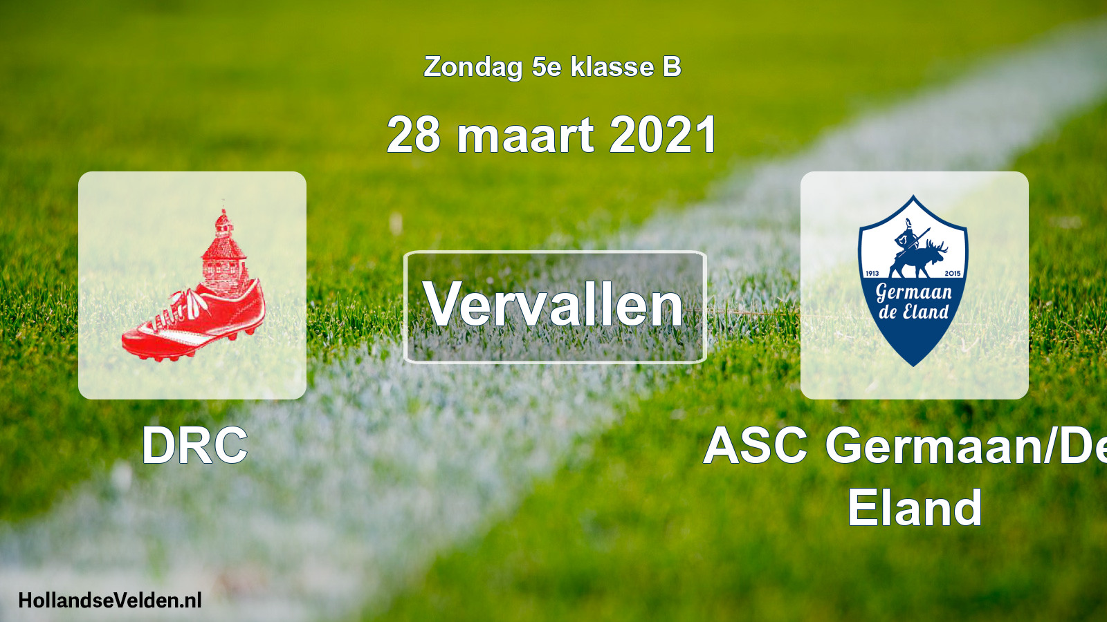 Scheduled Match: DRC - ASC Germaan/De Eland (28 March 2021)