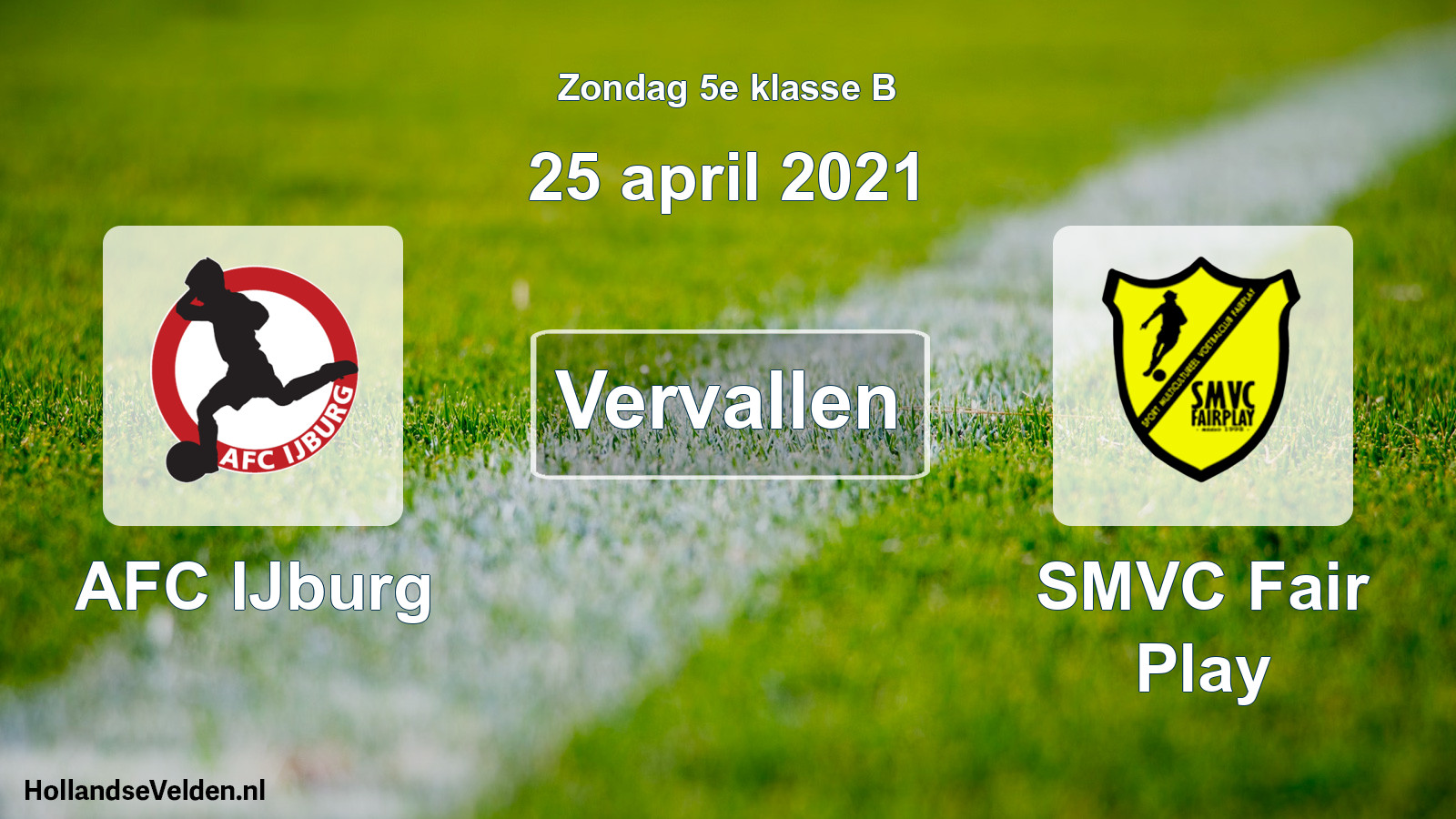 Scheduled Match: AFC IJburg - SMVC Fair Play (25 April 2021)