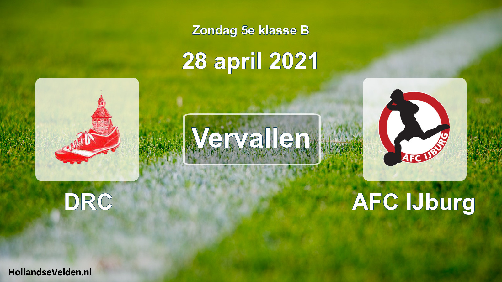 Scheduled Match: DRC - AFC IJburg (28 April 2021)
