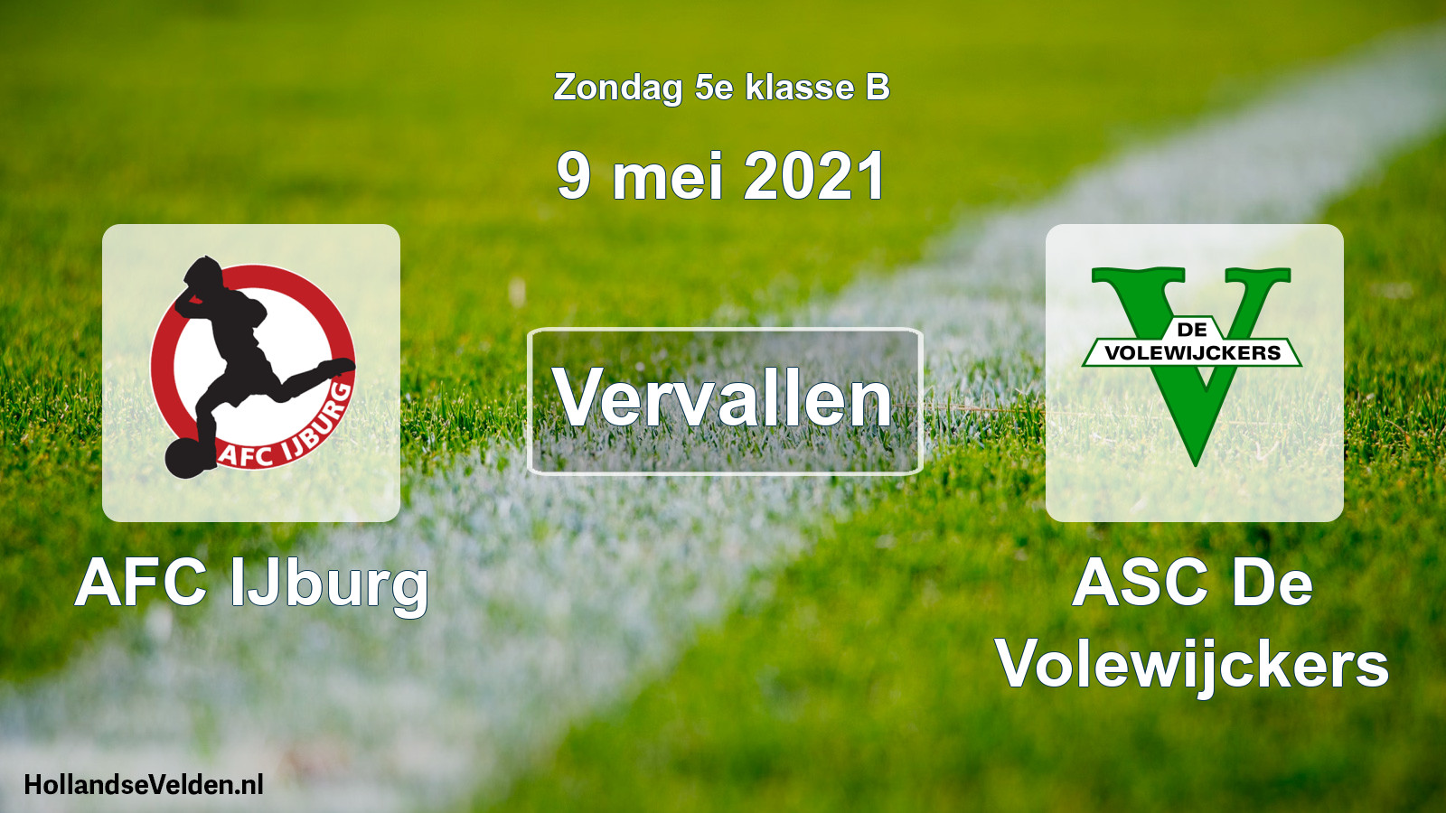 Scheduled Match: AFC IJburg - ASC De Volewijckers (9 May 2021)