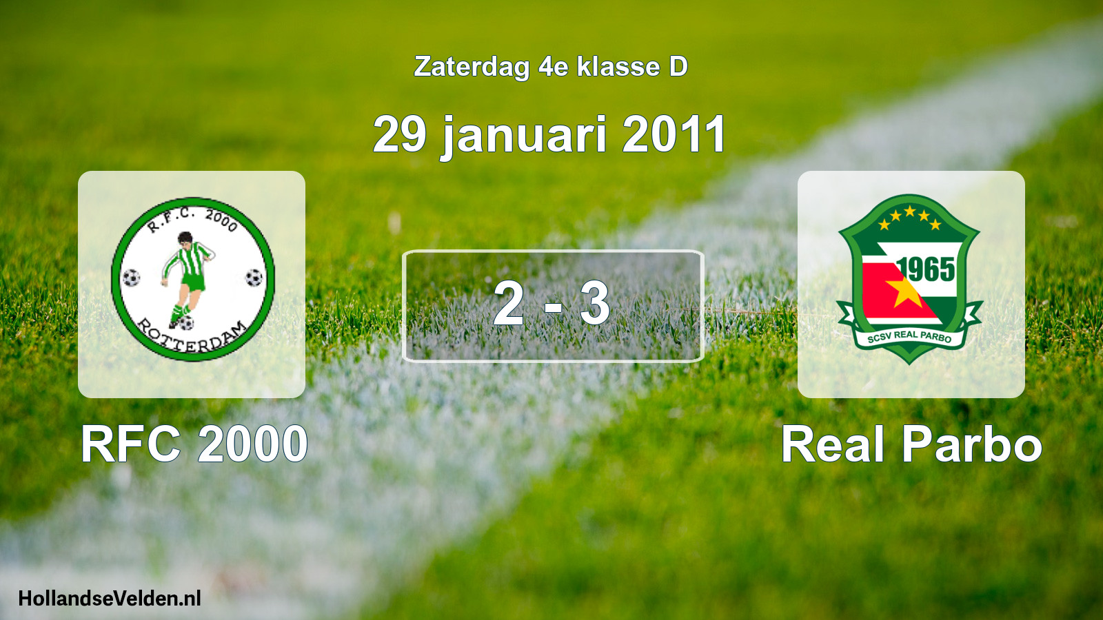 Total number of matches played: RFC 2000 - Real Parbo 2 - 3 (29 January 2011)