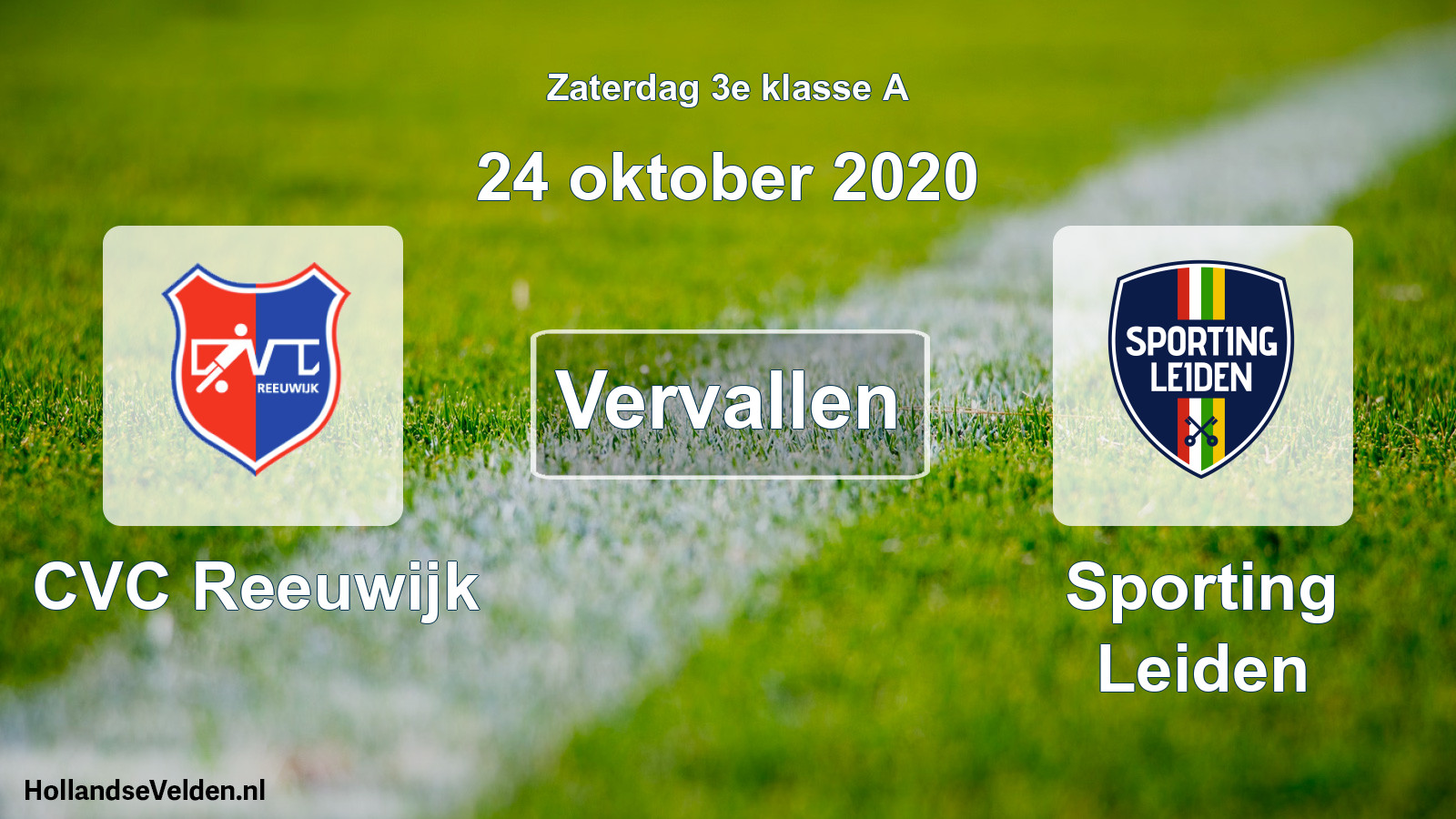 Scheduled Match: CVC Reeuwijk - Sporting Leiden (24 October 2020)