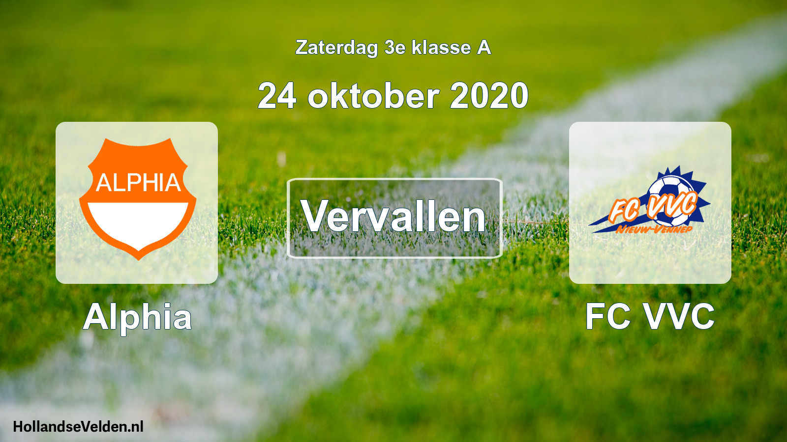 Scheduled Match: Alphia - FC VVC (24 October 2020)