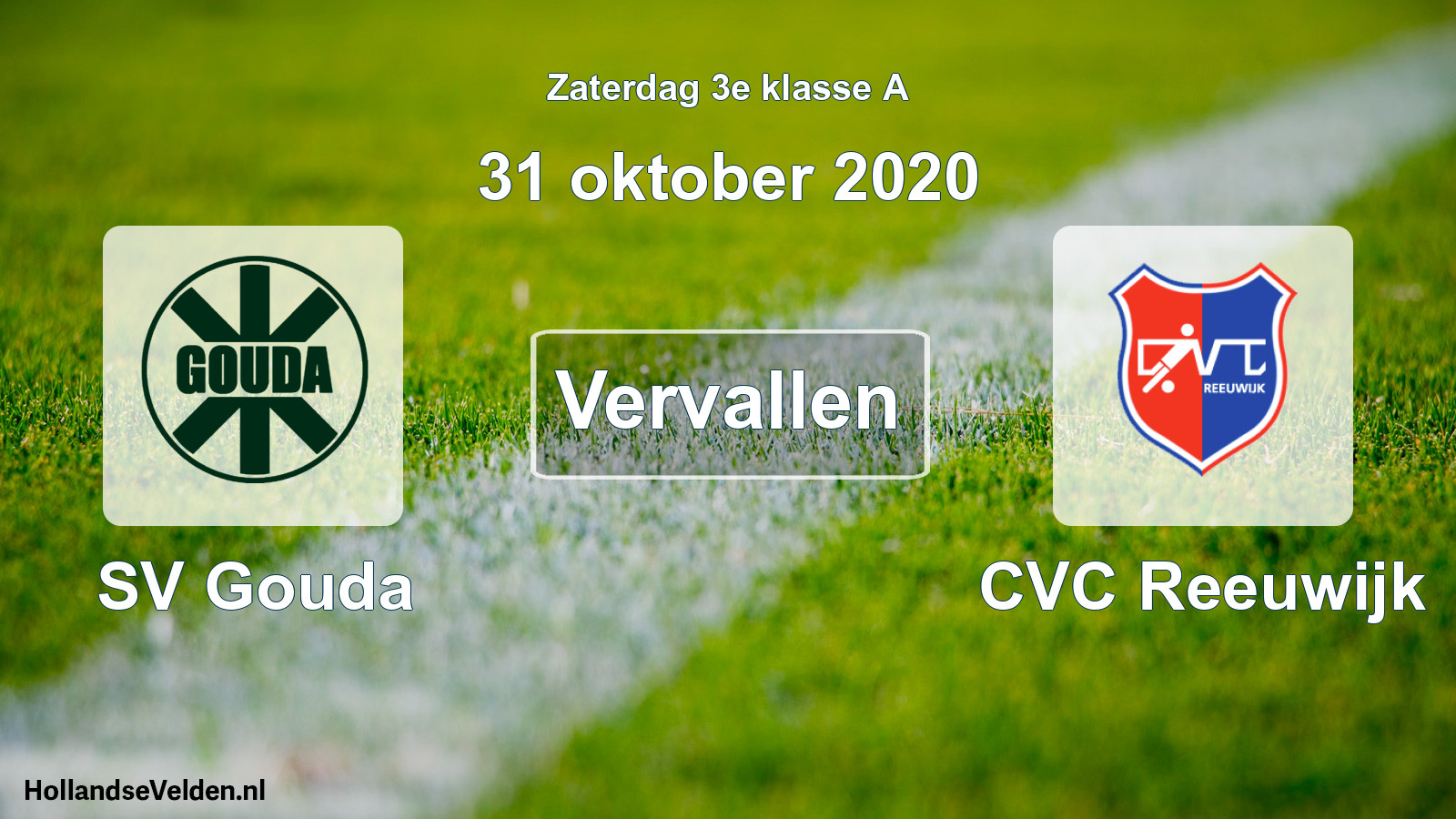 Scheduled Match: SV Gouda - CVC Reeuwijk (31 October 2020)