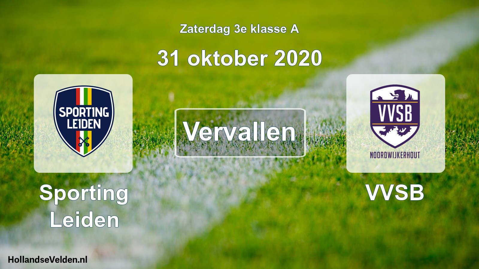Scheduled Match: Sporting Leiden - VVSB (31 October 2020)