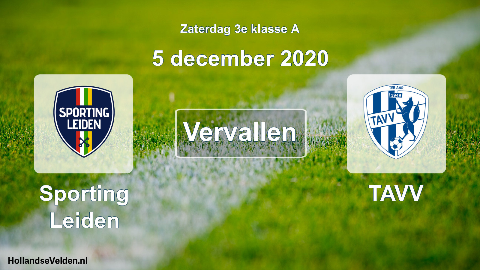 Scheduled Match: Sporting Leiden - TAVV (5 December 2020)