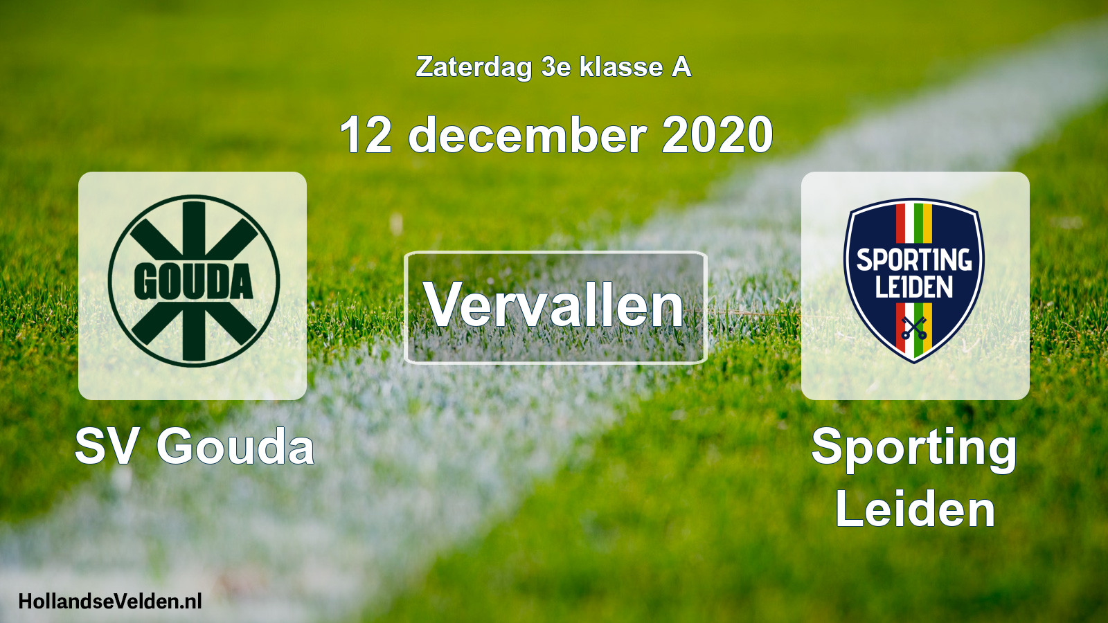 Scheduled Match: SV Gouda - Sporting Leiden (12 December 2020)