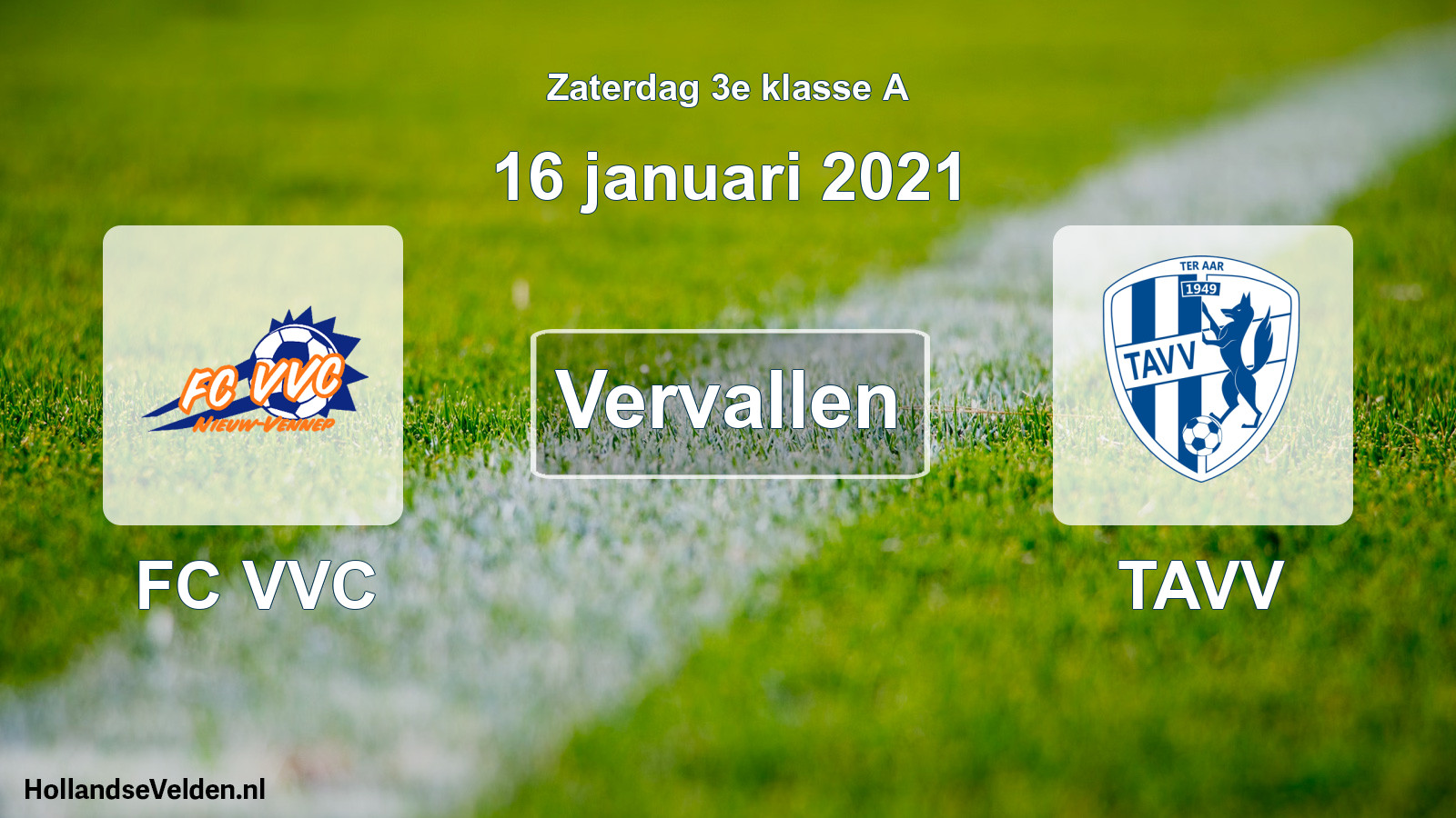 Scheduled Match: FC VVC - TAVV (16 January 2021)