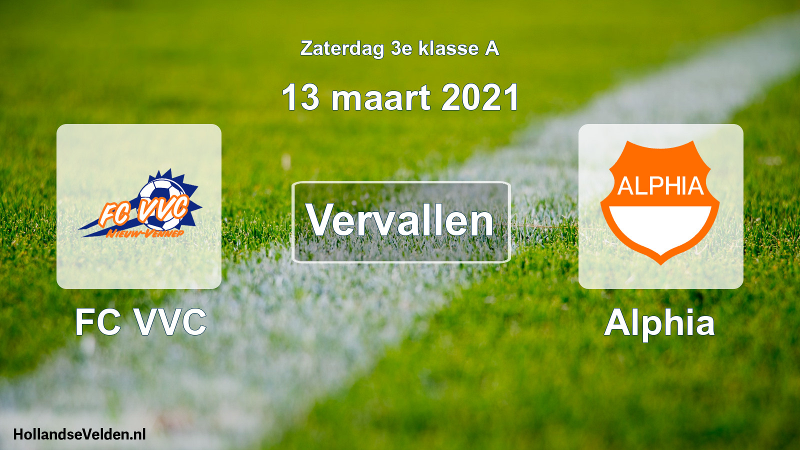 Scheduled Match: FC VVC - Alphia (13 March 2021)