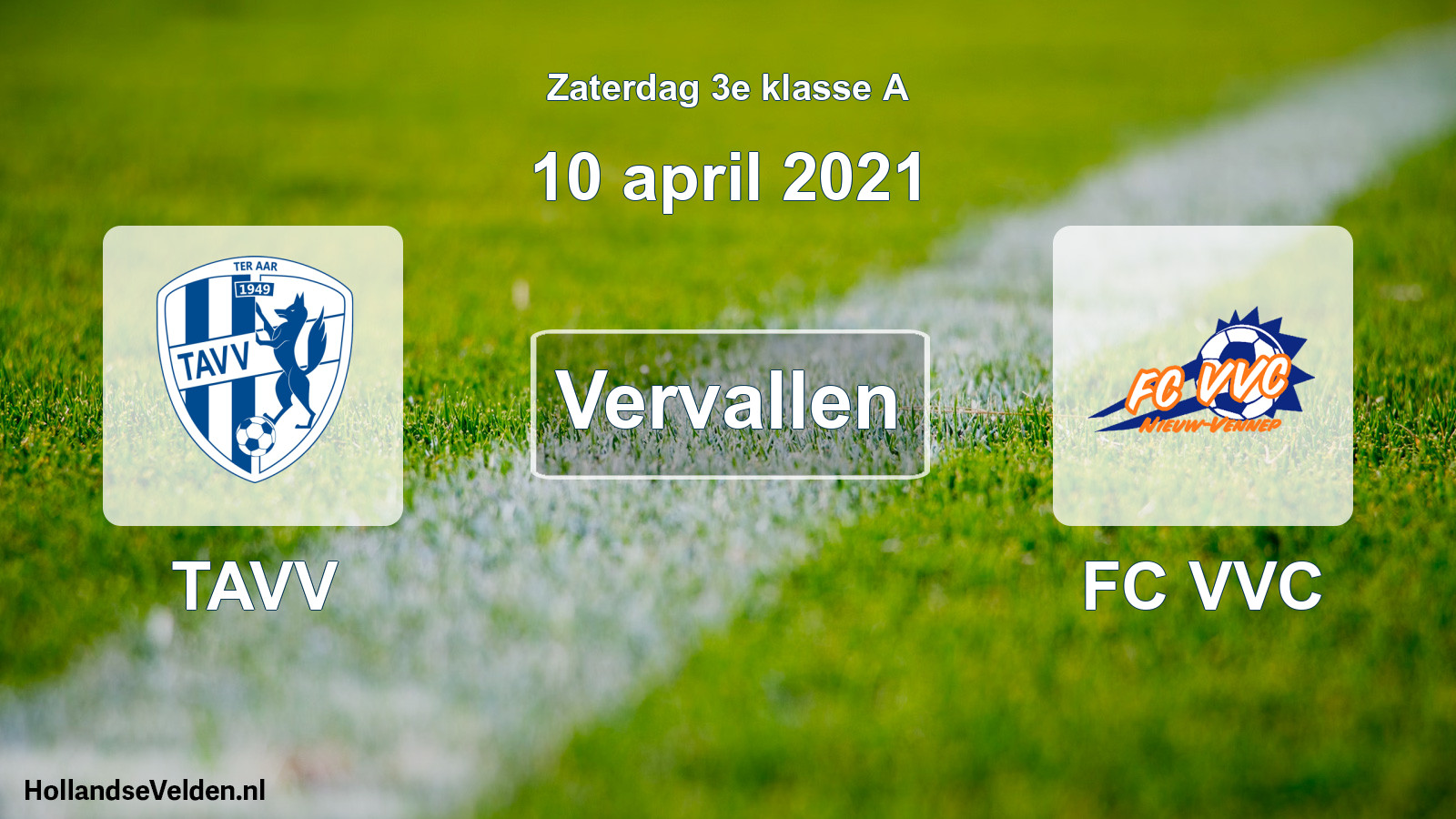 Scheduled Match: TAVV - FC VVC (10 April 2021)