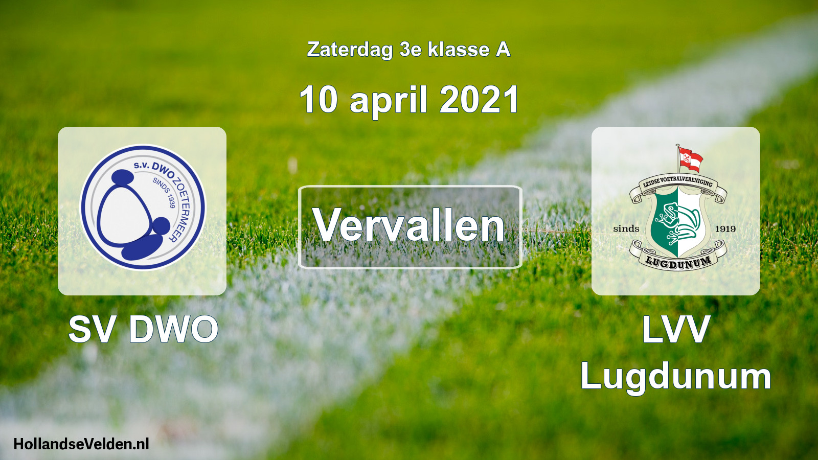 Scheduled Match: SV DWO - LVV Lugdunum (10 April 2021)