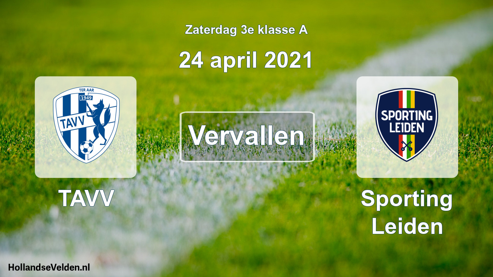 Scheduled Match: TAVV - Sporting Leiden (24 April 2021)