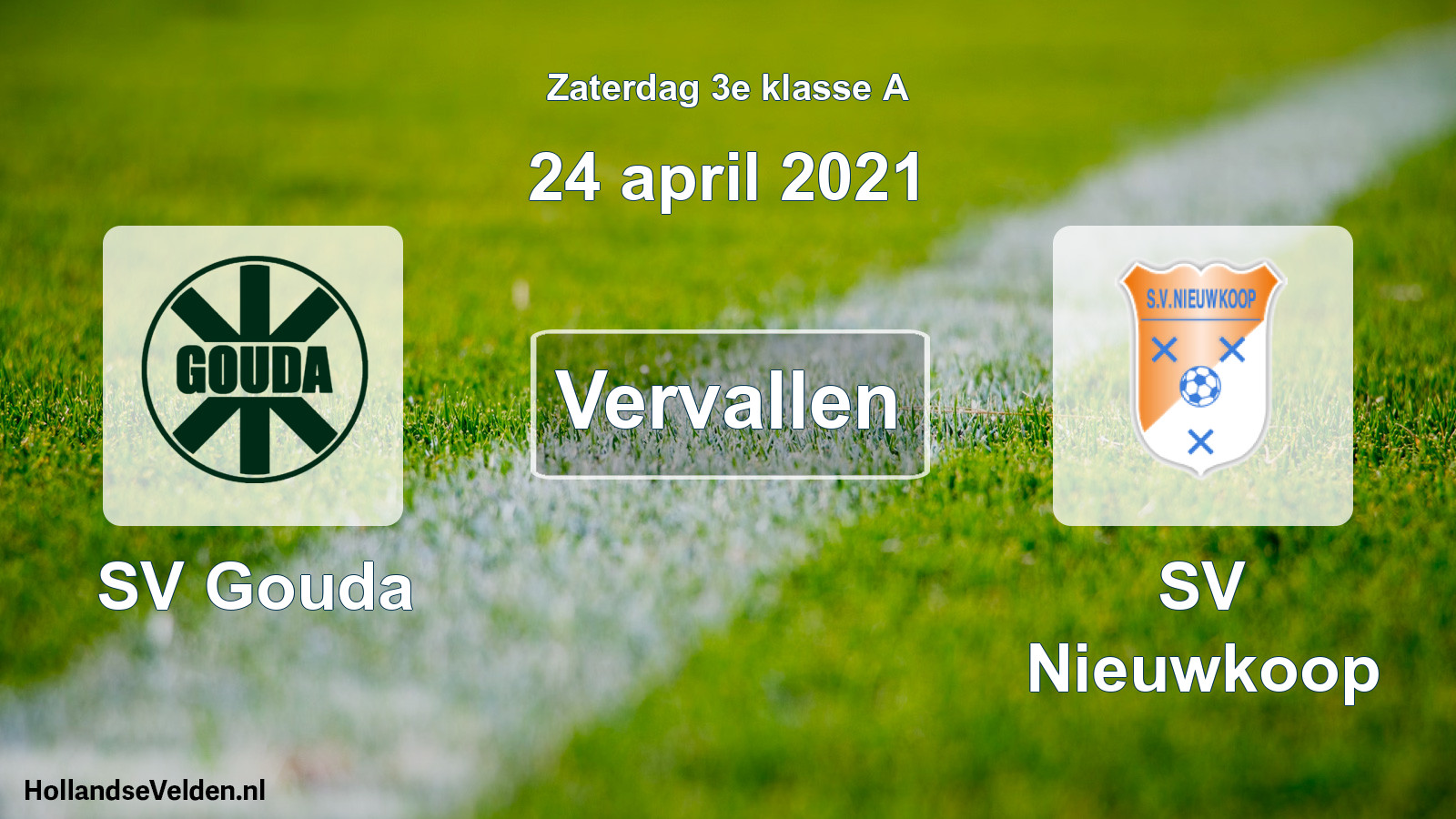 Scheduled Match: SV Gouda - SV Nieuwkoop (24 April 2021)