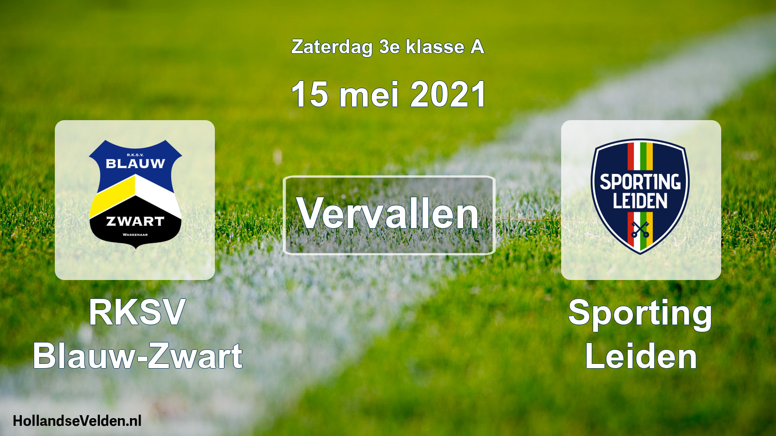 Scheduled Match: RKSV Blauw-Zwart - Sporting Leiden (15 May 2021)