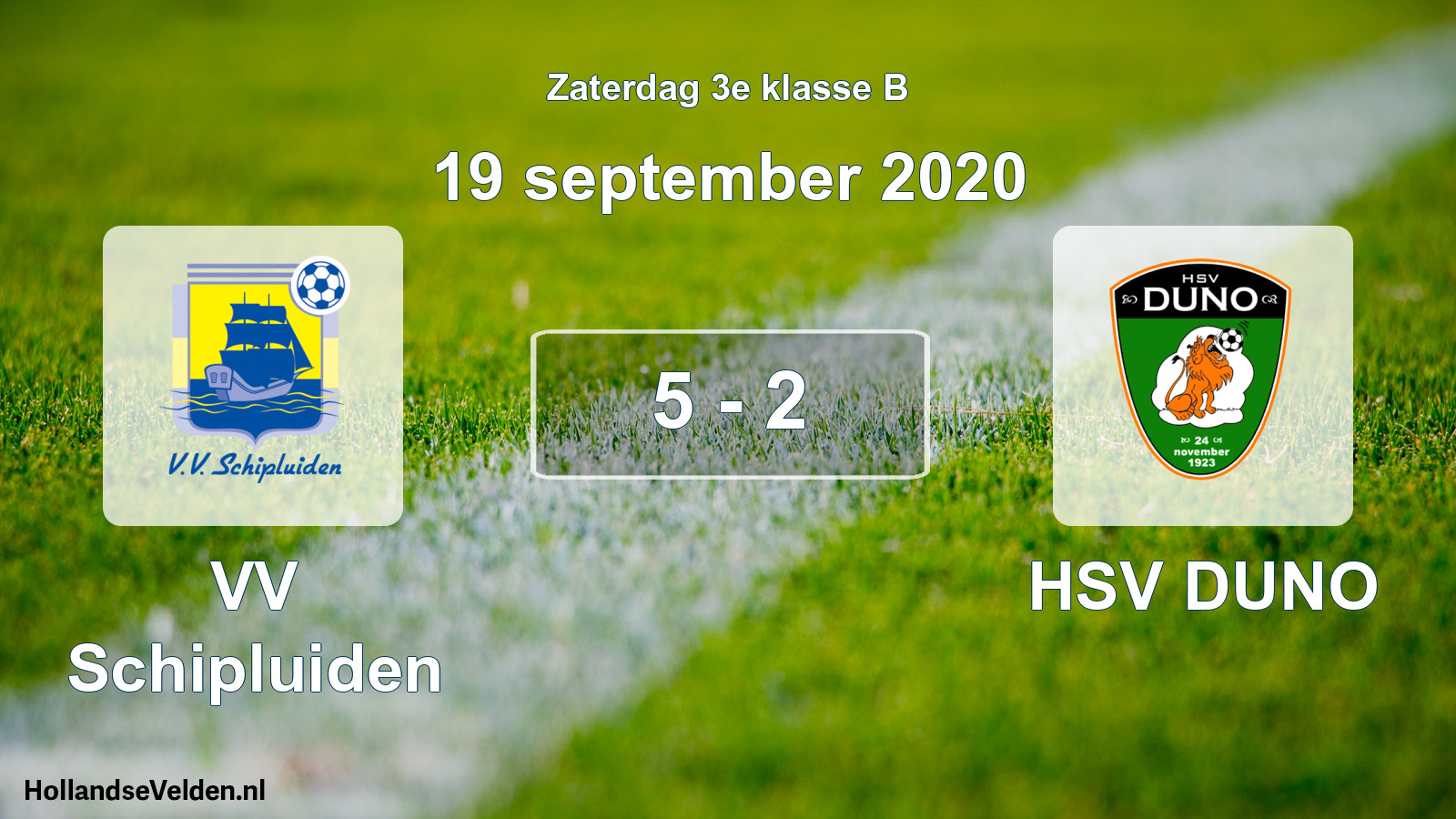 Total number of matches played: VV Schipluiden - HSV DUNO 5 - 2 (19 September 2020)