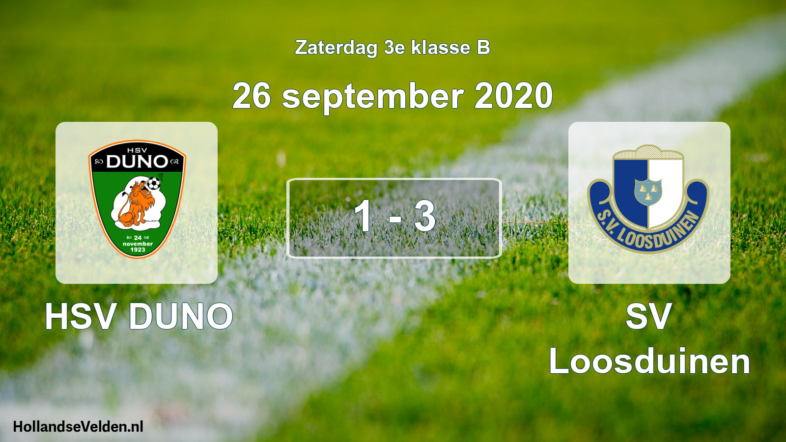 Total number of matches played: HSV DUNO - SV Loosduinen 1 - 3 (26 September 2020)