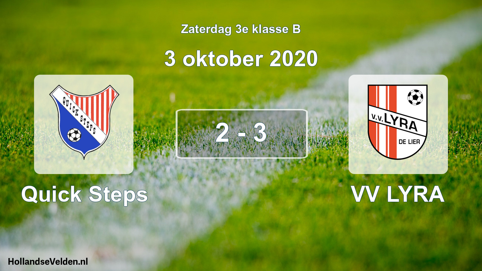 Total number of matches played: Quick Steps - VV LYRA 2 - 3 (3 October 2020)