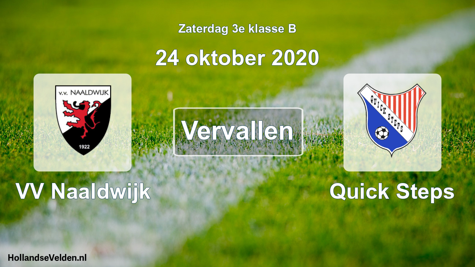 Scheduled Match: VV Naaldwijk - Quick Steps (24 October 2020)