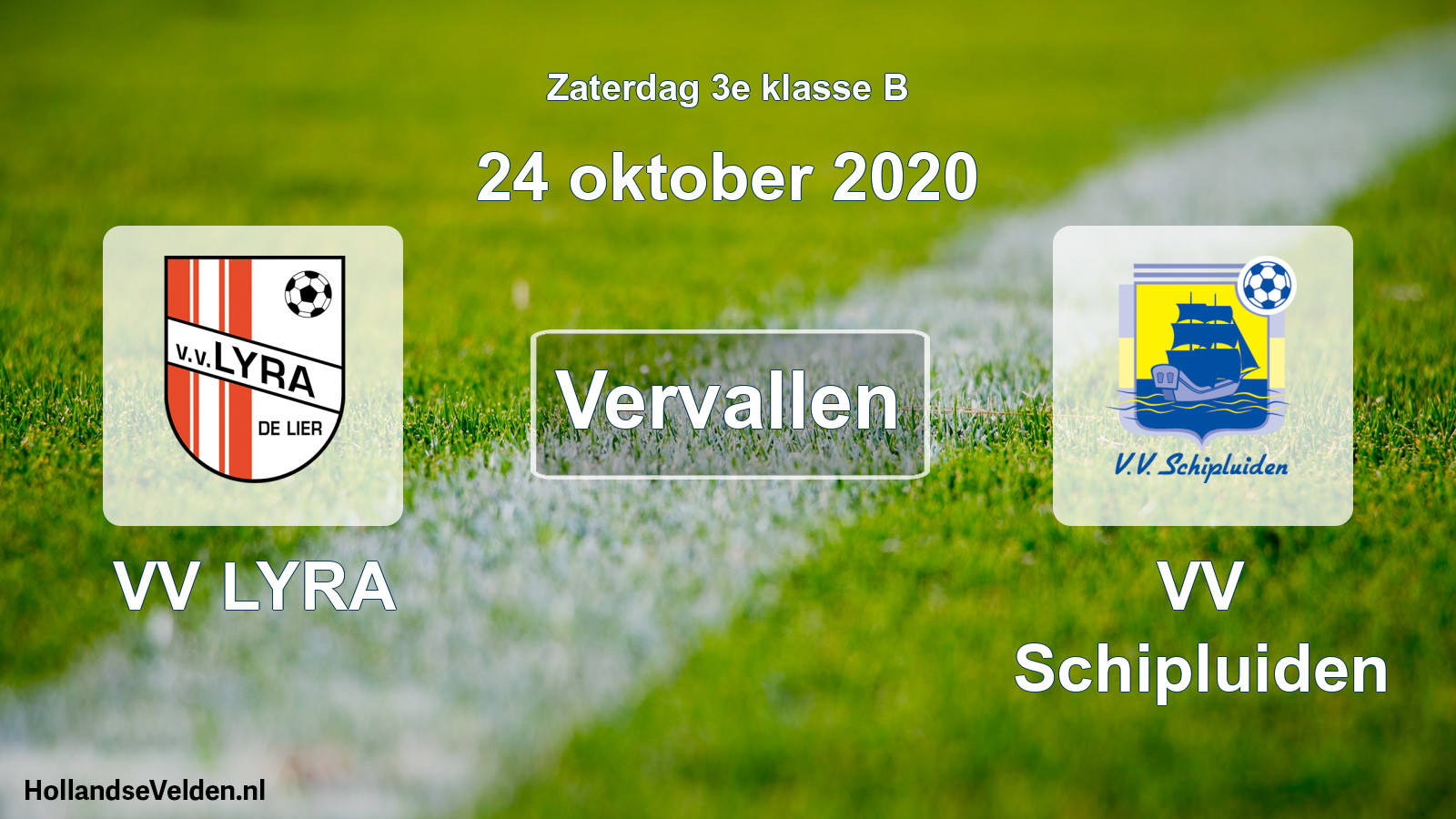 Scheduled Match: VV LYRA - VV Schipluiden (24 October 2020)