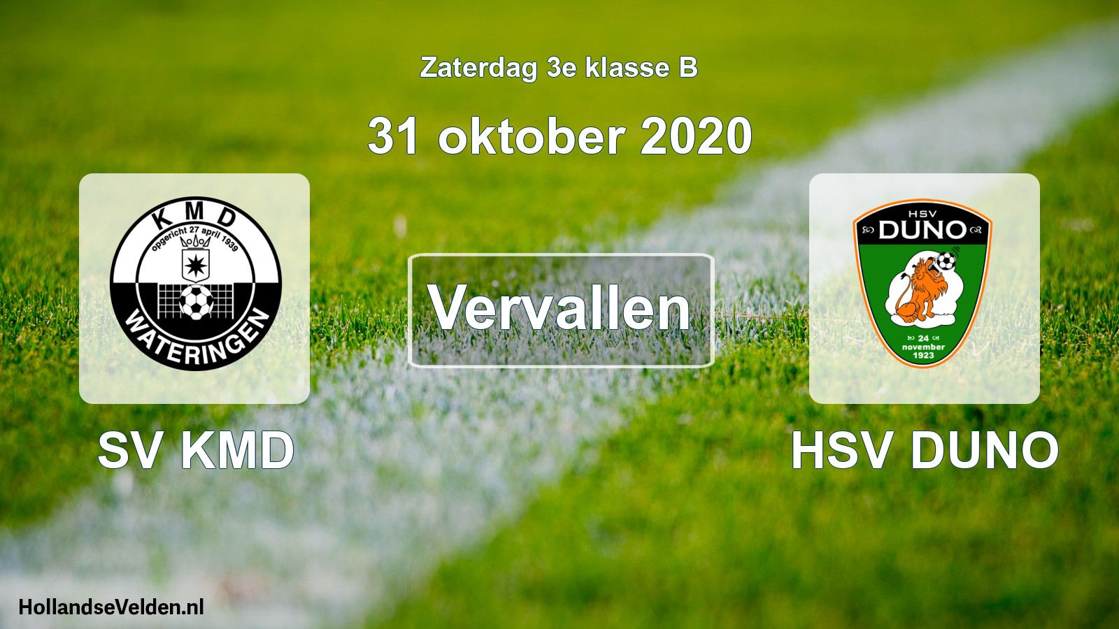 Scheduled Match: SV KMD - HSV DUNO (31 October 2020)