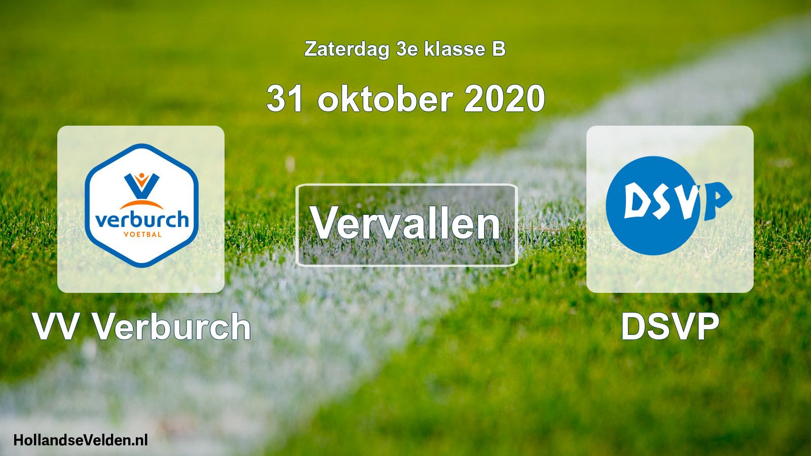 Scheduled Match: VV Verburch - DSVP (31 October 2020)