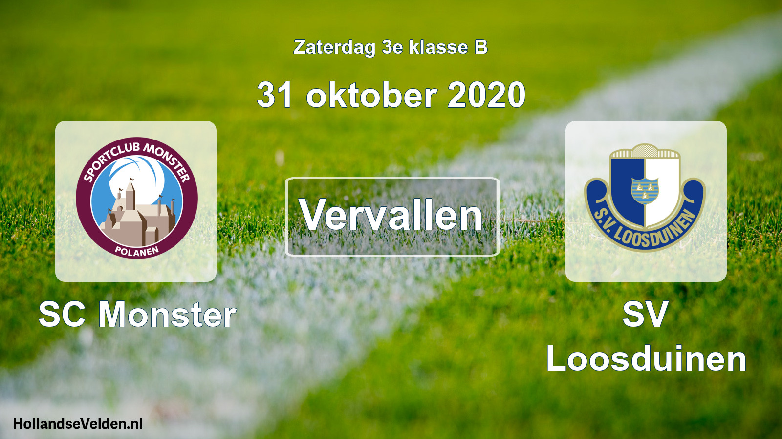 Scheduled Match: SC Monster - SV Loosduinen (31 October 2020)