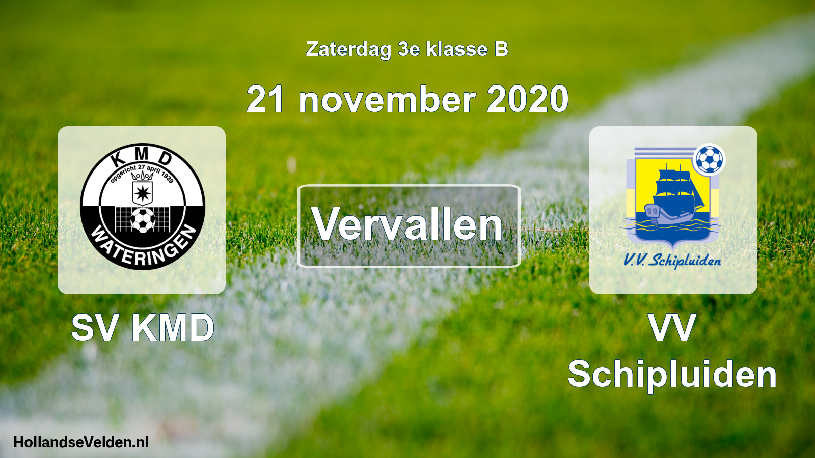 Scheduled Match: SV KMD - VV Schipluiden (21 November 2020)