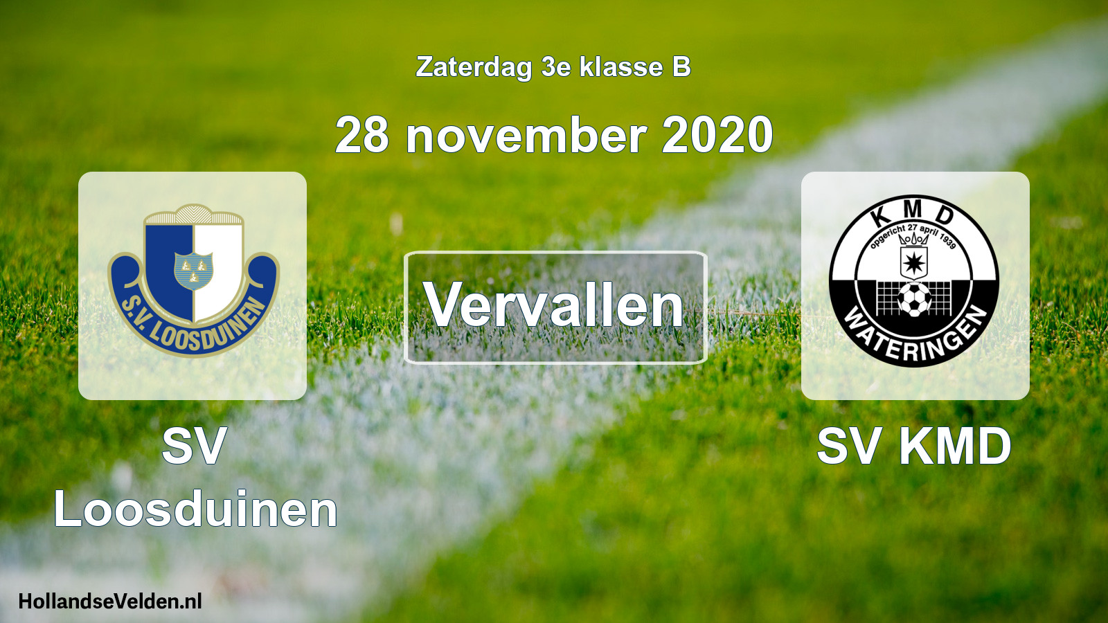 Scheduled Match: SV Loosduinen - SV KMD (28 November 2020)