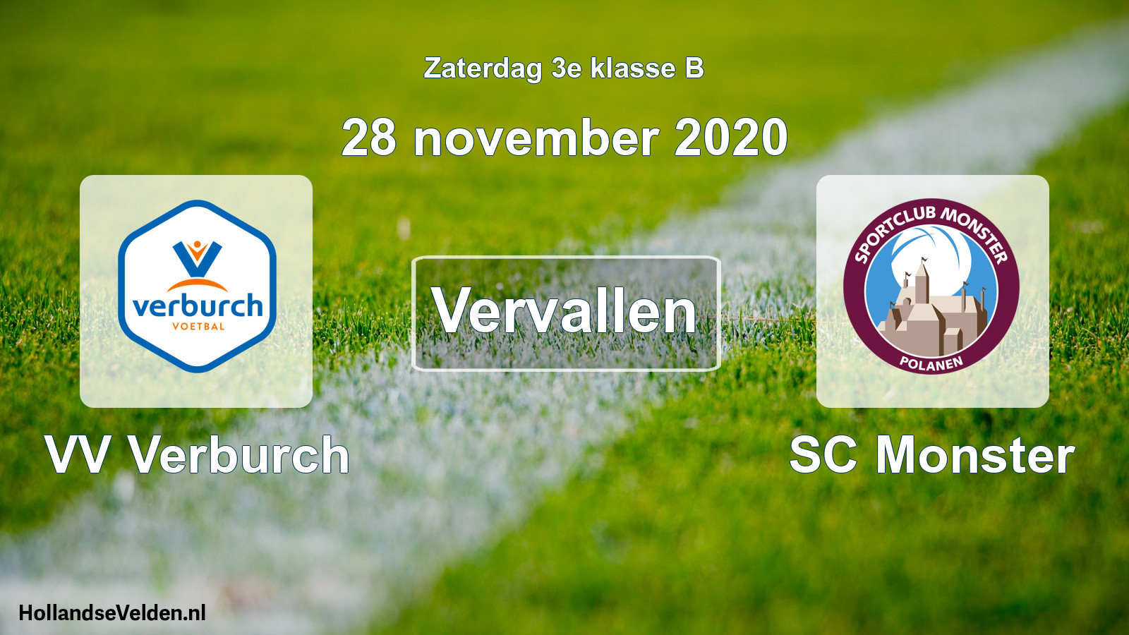 Scheduled Match: VV Verburch - SC Monster (28 November 2020)