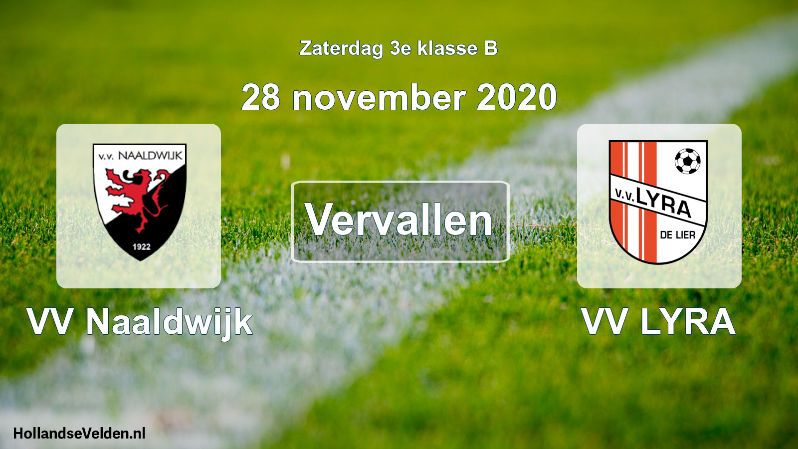 Scheduled Match: VV Naaldwijk - VV LYRA (28 November 2020)