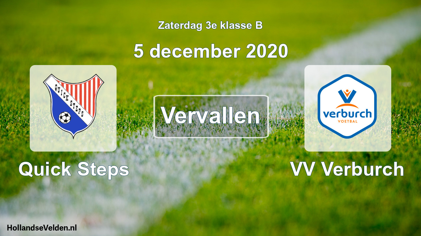 Scheduled Match: Quick Steps - VV Verburch (5 December 2020)