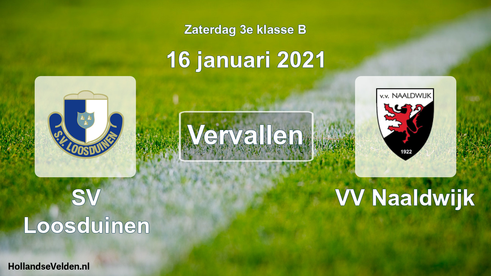 Scheduled Match: SV Loosduinen - VV Naaldwijk (16 January 2021)