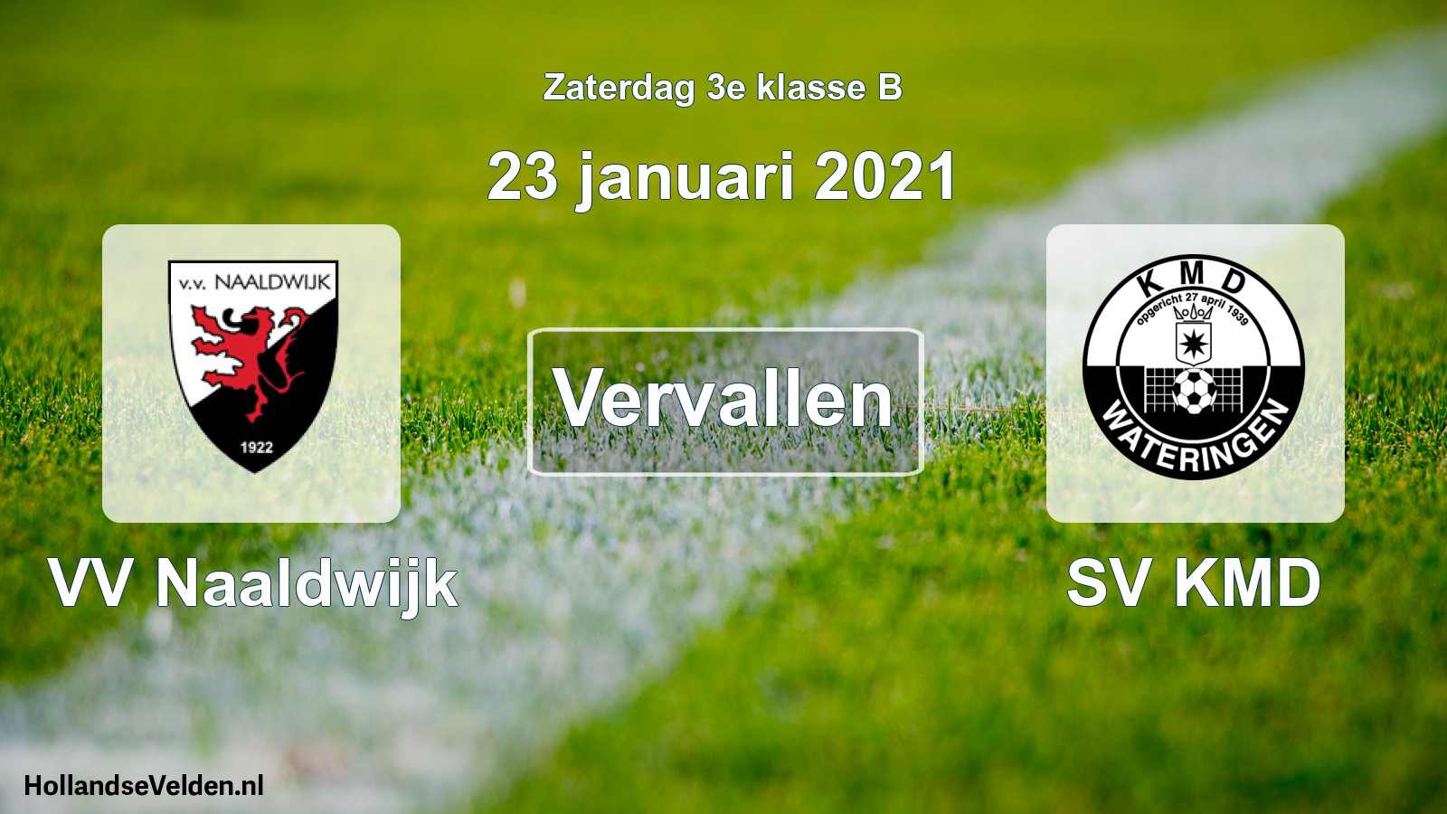 Scheduled Match: VV Naaldwijk - SV KMD (23 January 2021)