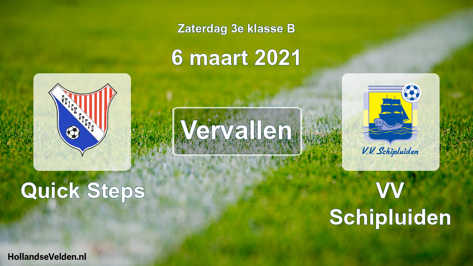 Scheduled Match: Quick Steps - VV Schipluiden (6 March 2021)