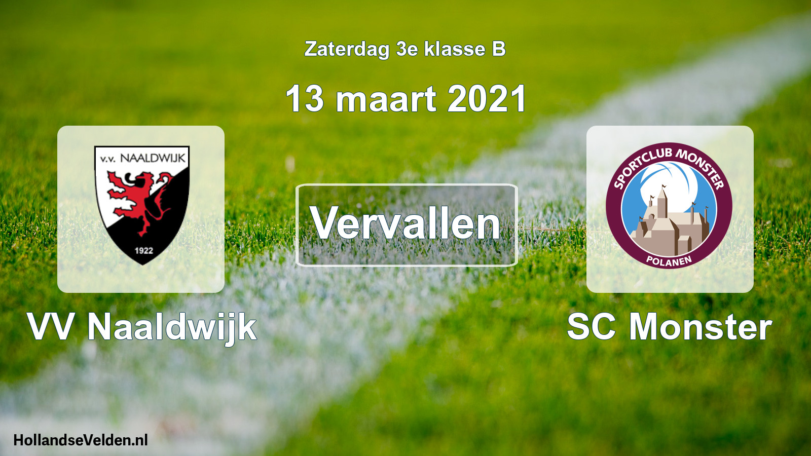 Scheduled Match: VV Naaldwijk - SC Monster (13 March 2021)