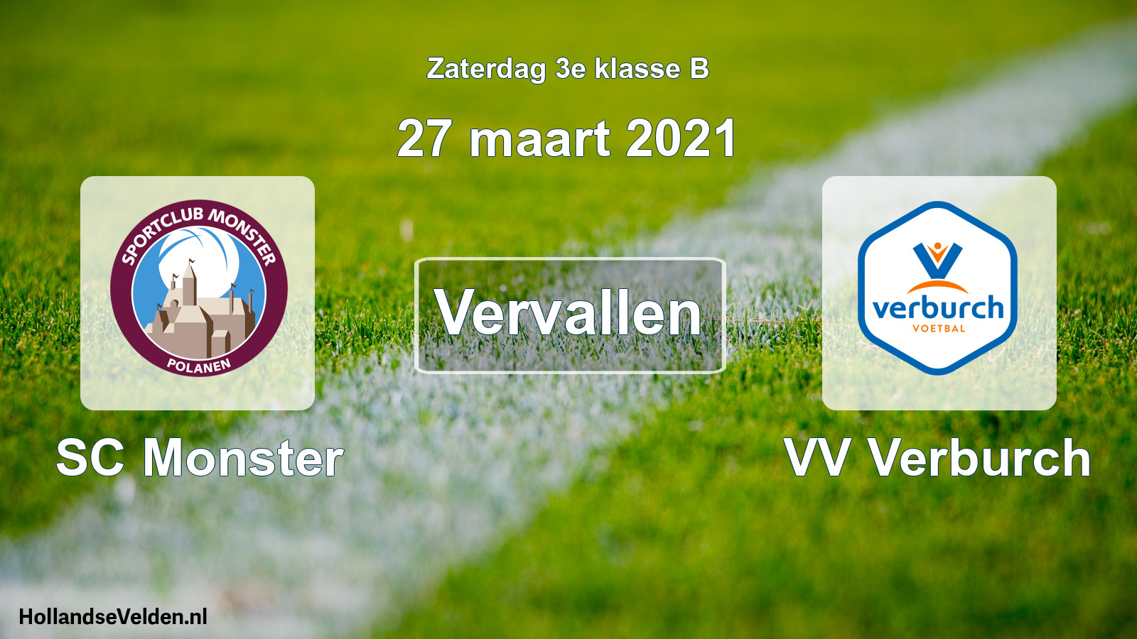 Scheduled Match: SC Monster - VV Verburch (27 March 2021)
